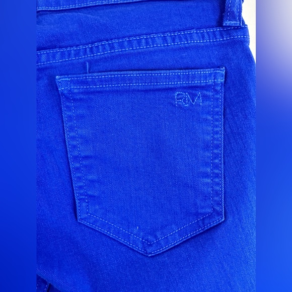 Rebecca Minkoff Cobalt Blue Mid Rise Skinny  Jeans Designer Runway Sampl… - Picture 4 of 7